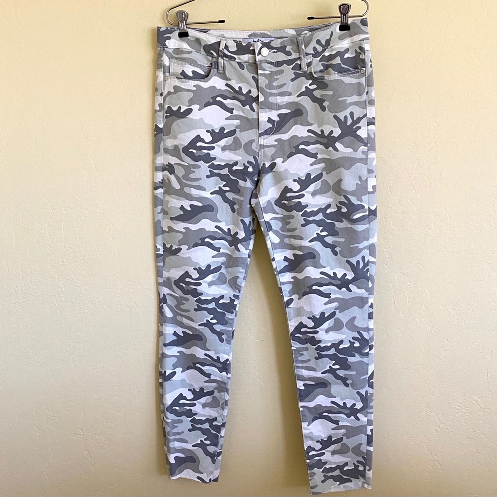 Sam Edelman High Rise Skinny Ankle Jeans Camo 32